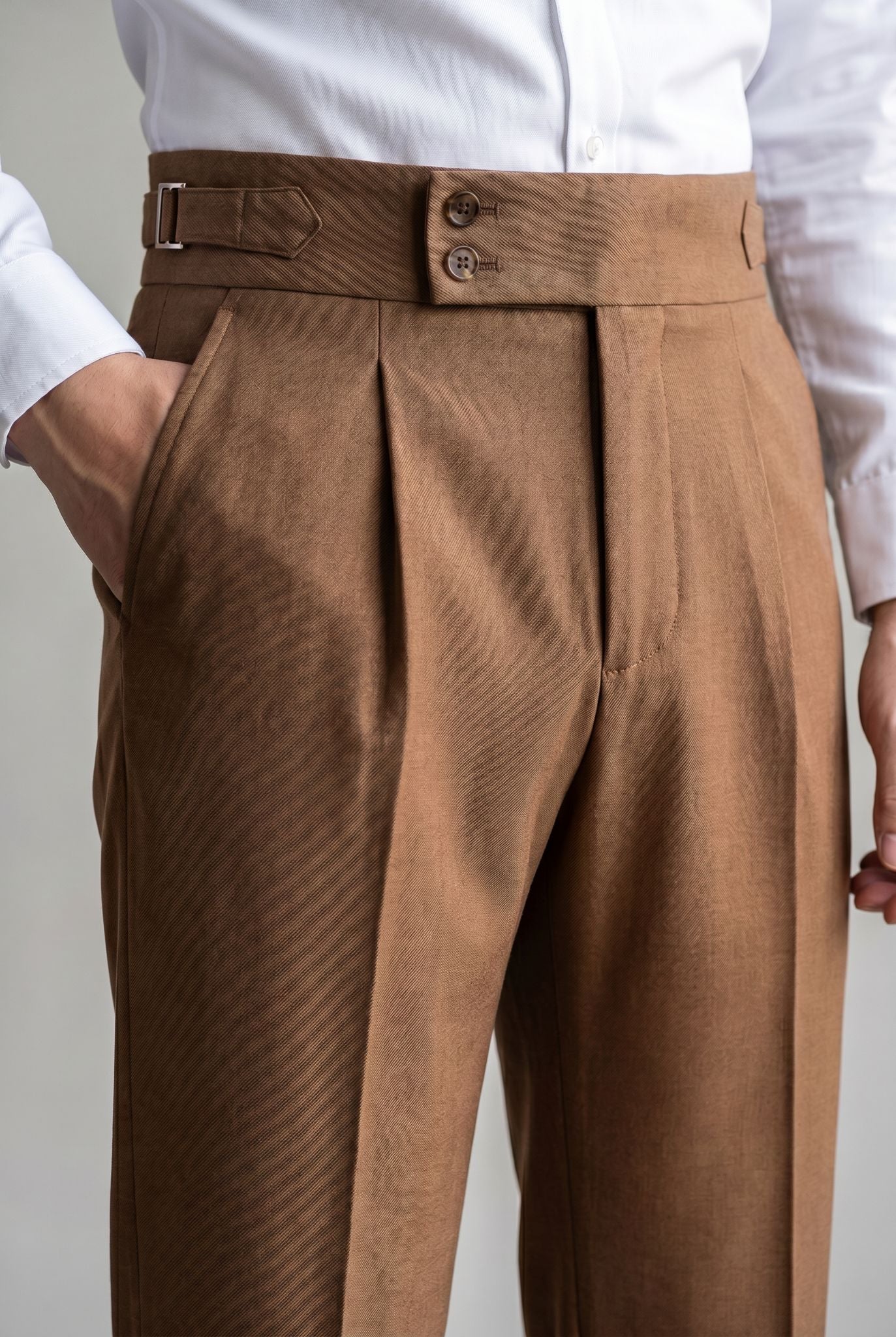 Men's Strap Lateral Tailored Trousers | Relvorn