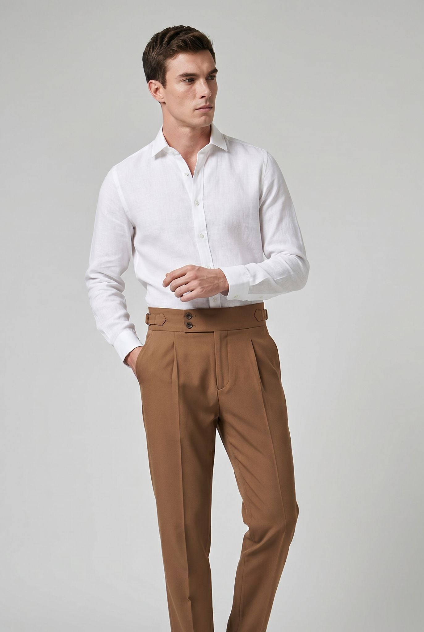 Men's Strap Lateral Tailored Trousers | Relvorn