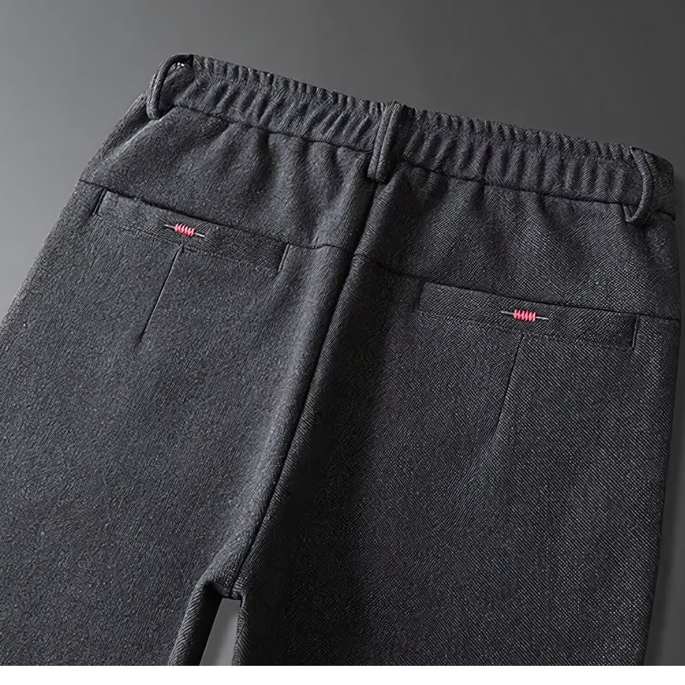 Men's Cotton and Elastane Tailored Trousers | Relvorn