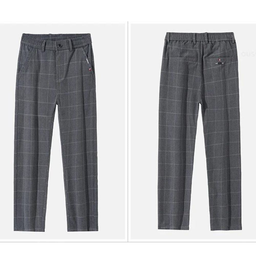 Men's Checked Tailored Trousers | Relvorn