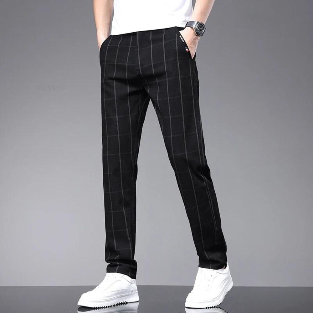 Men's Checked Tailored Trousers | Relvorn