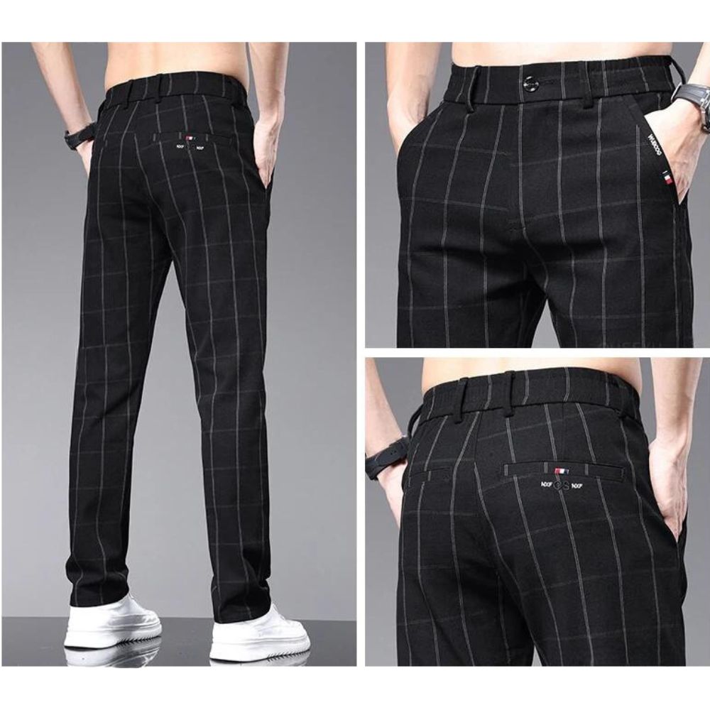 Men's Checked Tailored Trousers | Relvorn