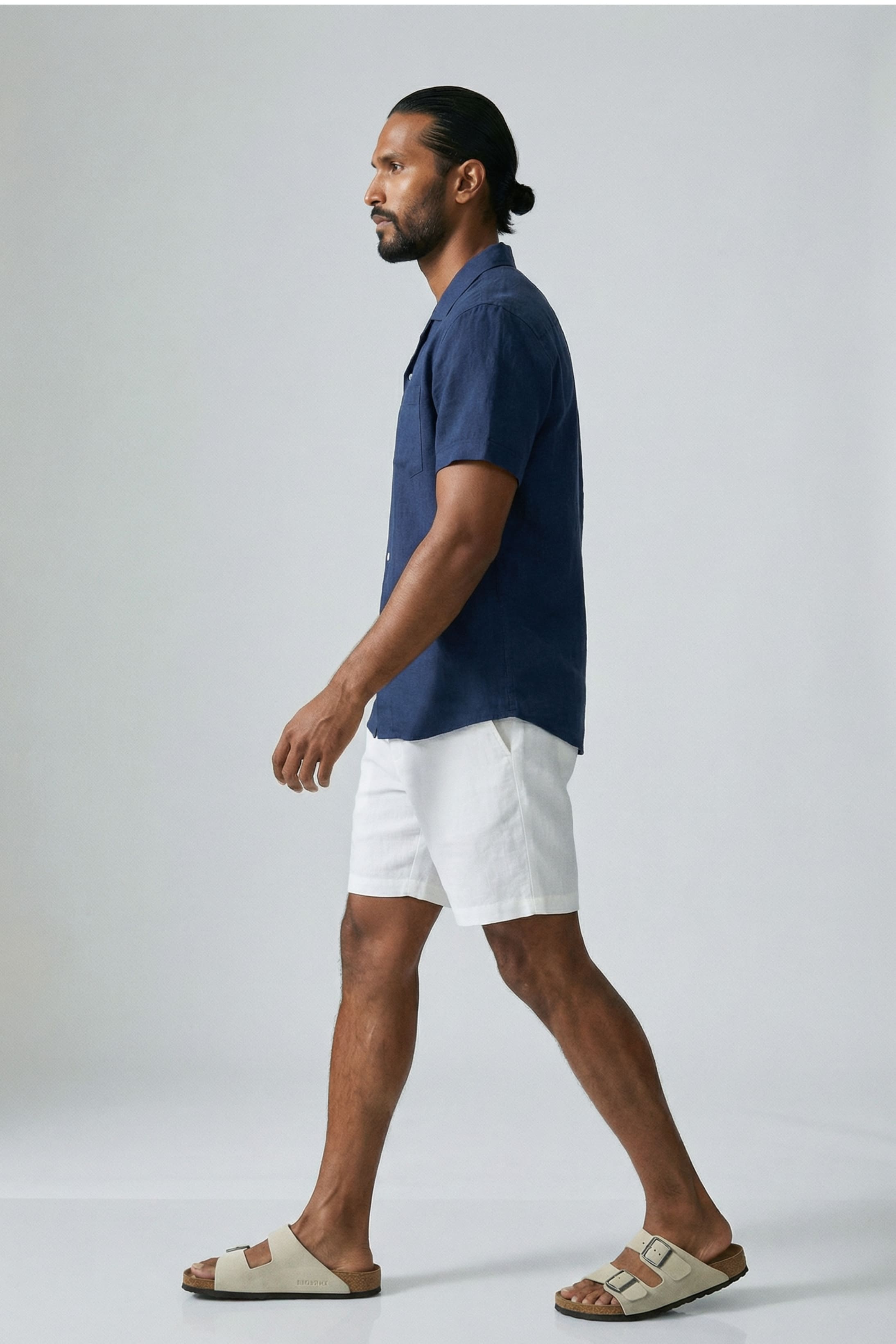 Men's Resort Collar Linen Shirt | Relvorn