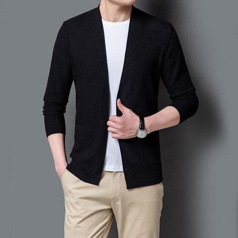 Men's Regular Fit Basic Knit Cardigan | Relvorn