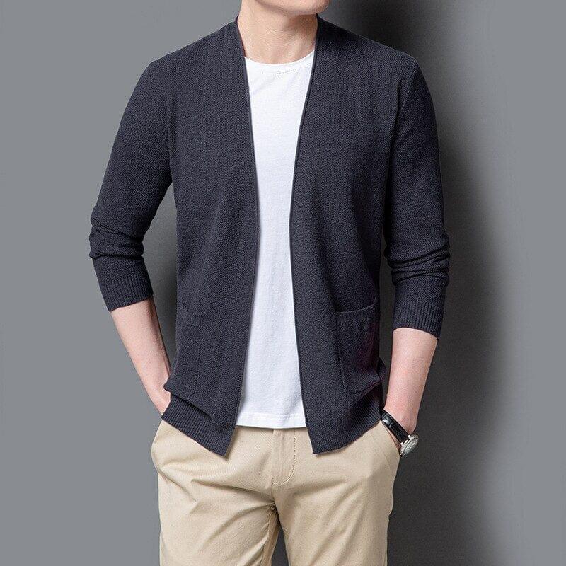Men's Regular Fit Basic Knit Cardigan | Relvorn