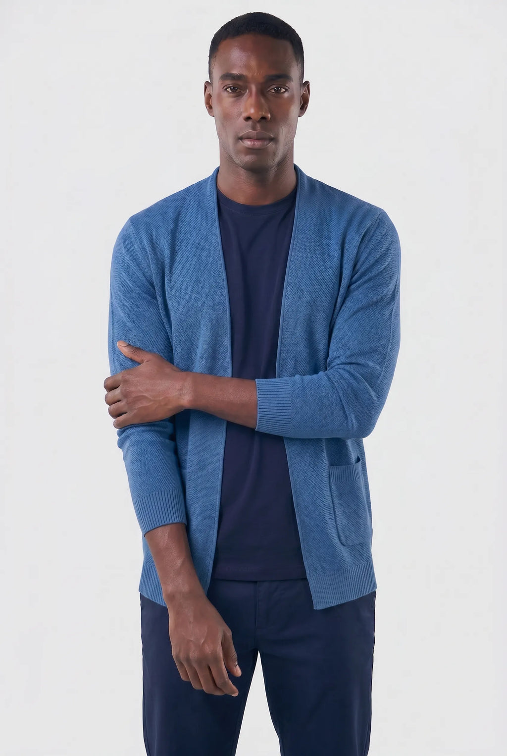 Cardigan Basique en Maille Coupe Droite Homme | Relvorn