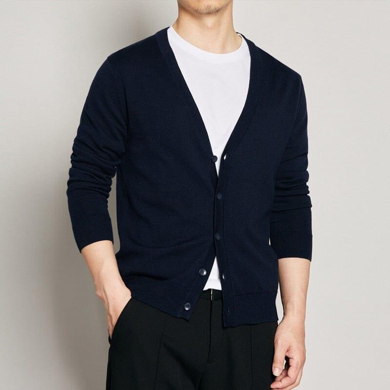 Men's Lightweight Casual V-Neck Cardigan | Relvorn