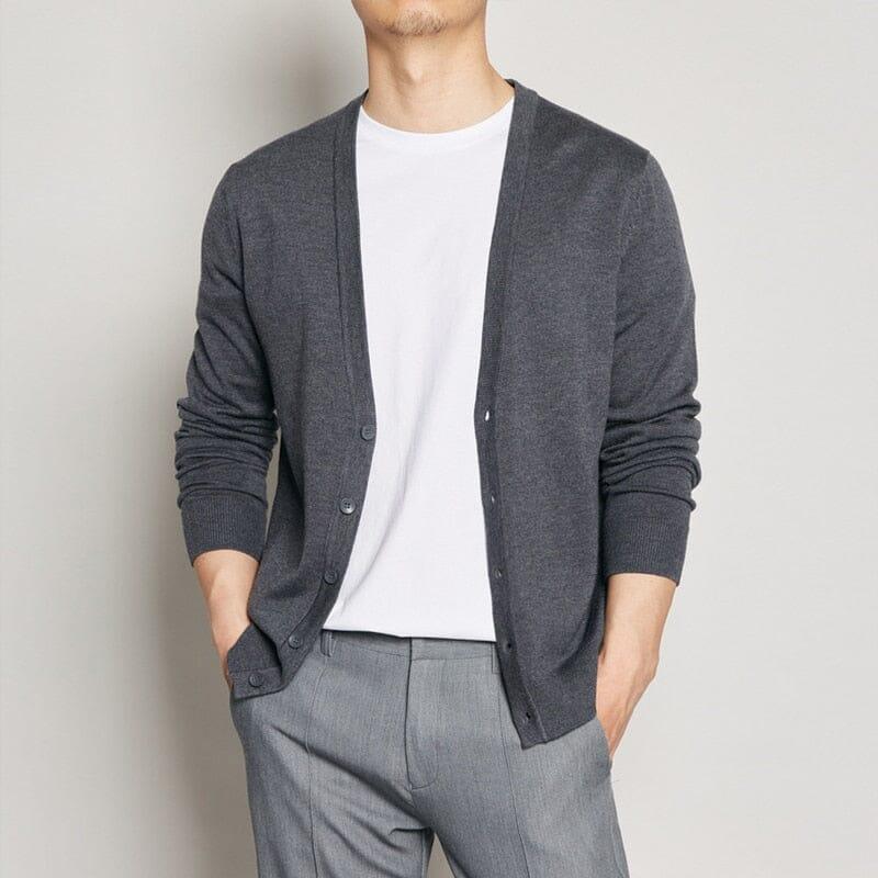 Men's Lightweight Casual V-Neck Cardigan | Relvorn