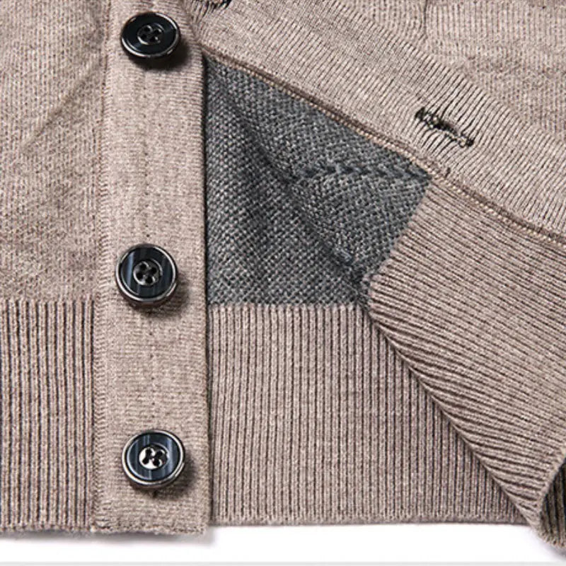Men's Executive Argyle with V-neck Cardigan | Relvorn