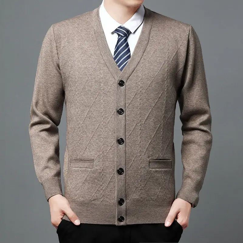 Men's Executive Argyle with V-neck Cardigan | Relvorn