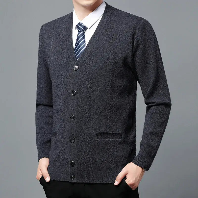 Men's Executive Argyle with V-neck Cardigan | Relvorn