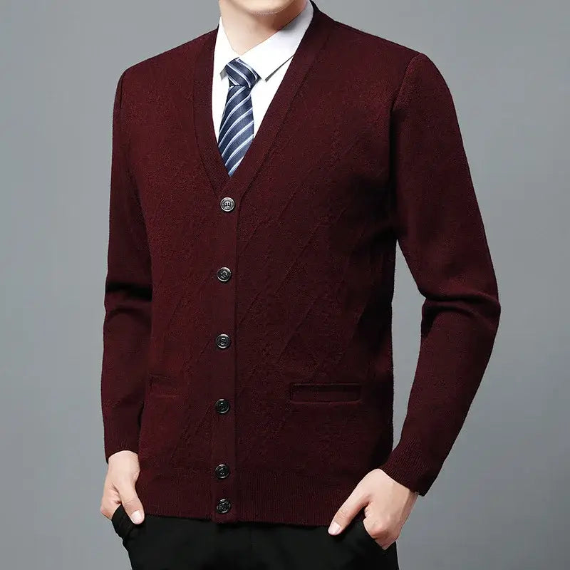 Men's Executive Argyle with V-neck Cardigan | Relvorn