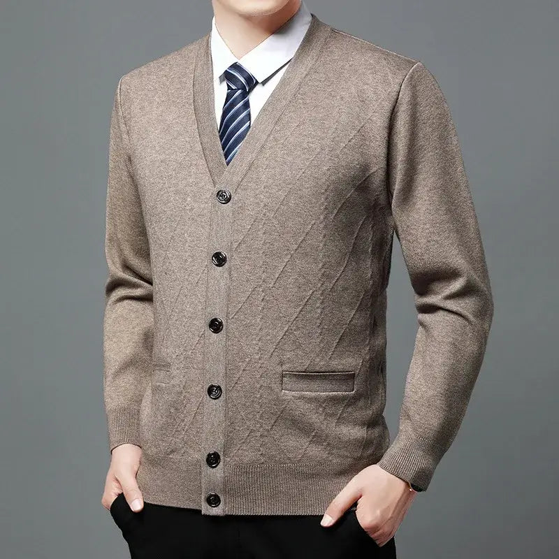 Men's Executive Argyle with V-neck Cardigan | Relvorn