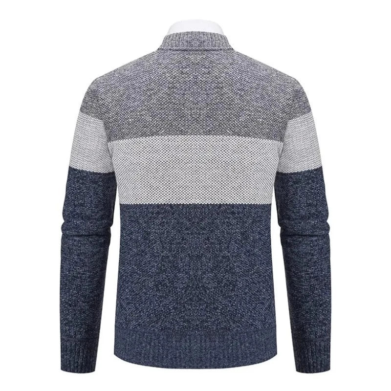 Men's Lightweight Knit Cardigan with Central Zip Logan Cardigan | Relvorn