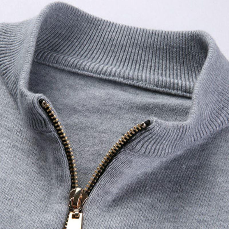 Men's Wool with Central Zip Cardigan | Relvorn