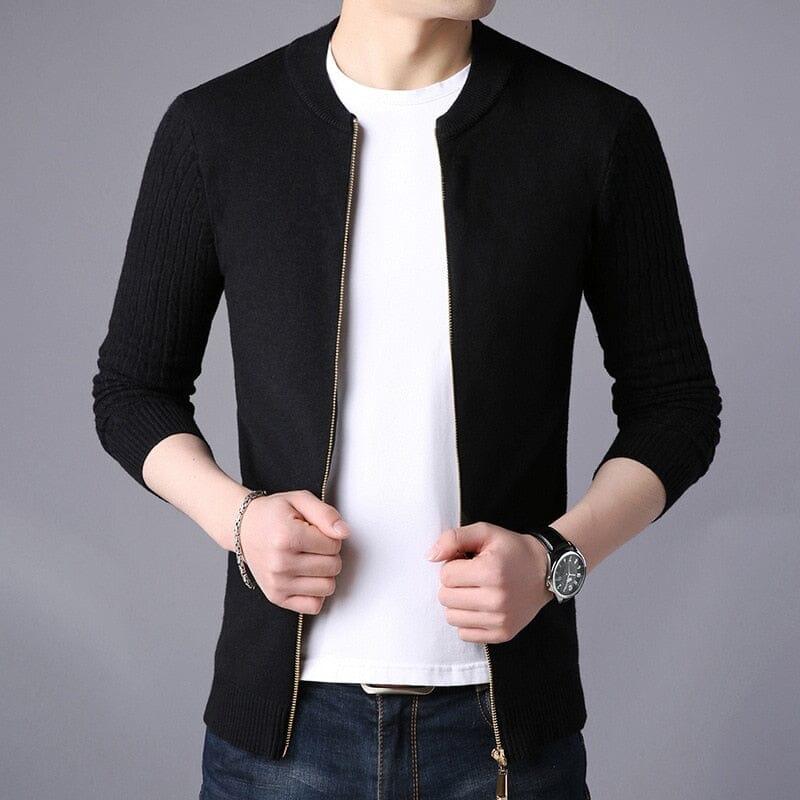 Men's Wool with Central Zip Cardigan | Relvorn