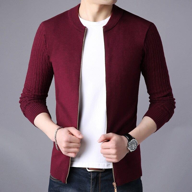 Men's Wool with Central Zip Cardigan | Relvorn