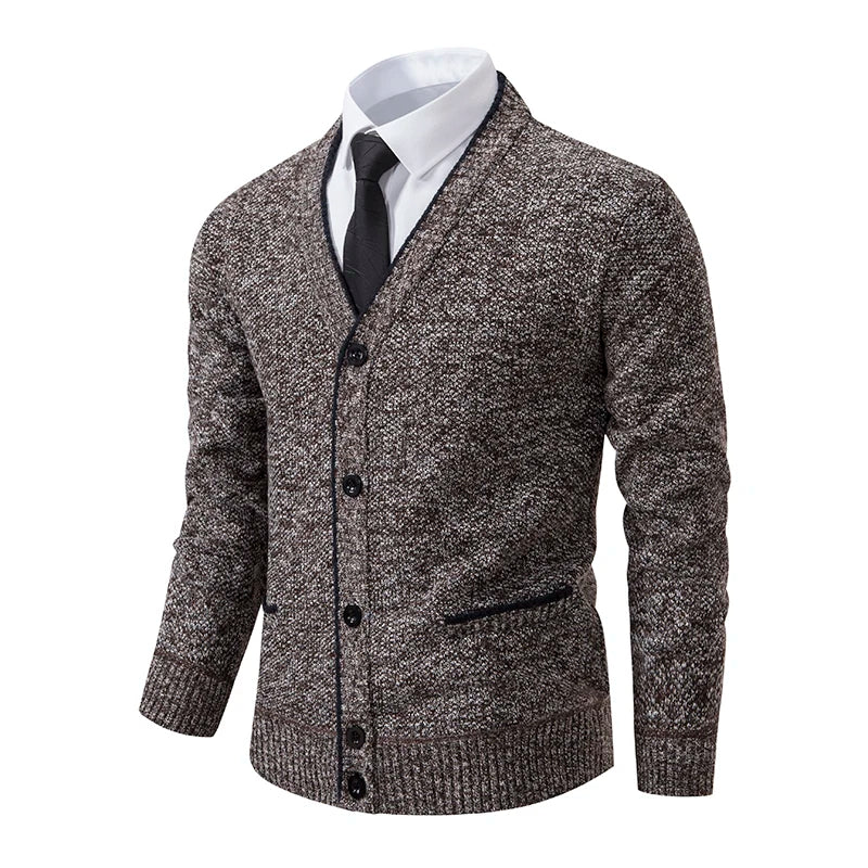 Men's Formal Slim Fit V-neck Cardigan | Relvorn