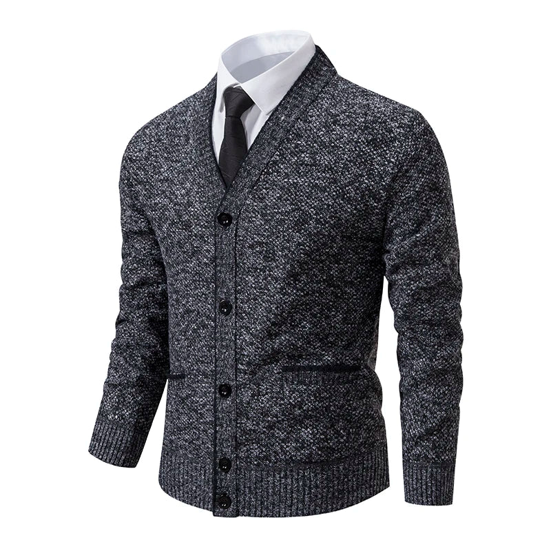 Men's Formal Slim Fit V-neck Cardigan | Relvorn