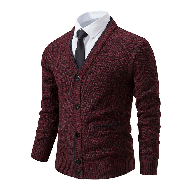 Men's Formal Slim Fit V-neck Cardigan | Relvorn