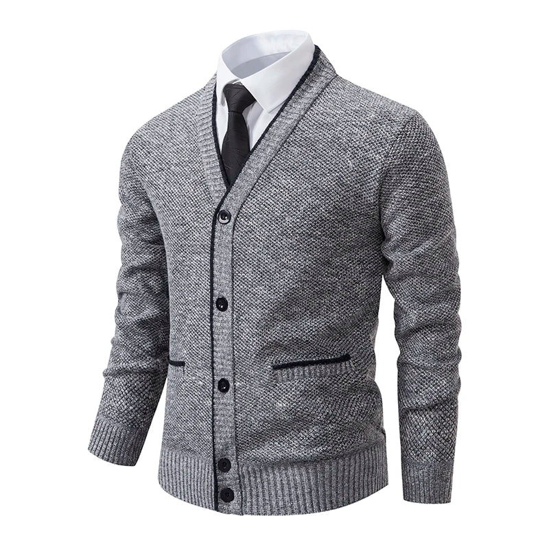 Men's Formal Slim Fit V-neck Cardigan | Relvorn