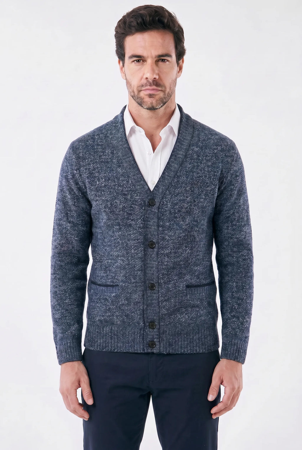 Men's Formal Slim Fit V-neck Cardigan | Relvorn
