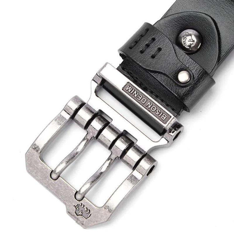 Men's Bison Denim Leather Belt | Relvorn