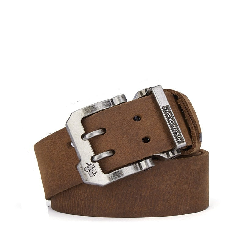 Men's Denim Leather Belt | Relvorn