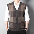 Men's V-neck with Embroidered Finish Austin Waistcoat | Relvorn