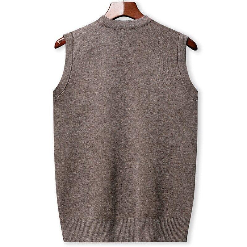 Men's Pattern Geometric Cassel Knitted Waistcoat | Relvorn