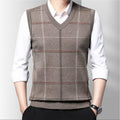 Men's Pattern Geometric Cassel Knitted Waistcoat | Relvorn