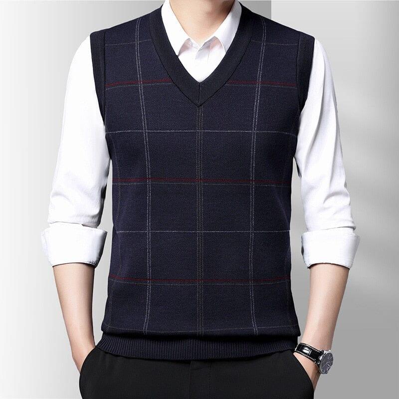 Men's Pattern Geometric Cassel Knitted Waistcoat | Relvorn
