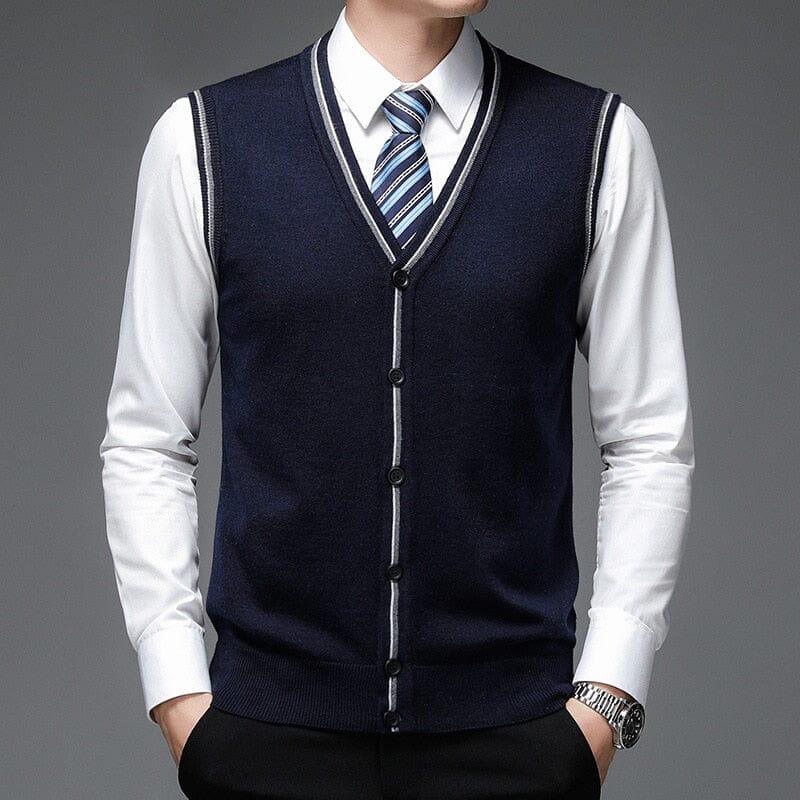 Men's Classic Button-Front Wool Waistcoat | Relvorn