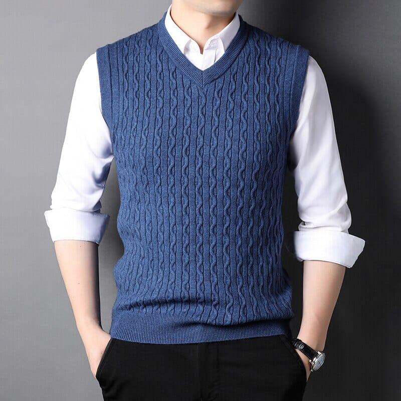 Men's V-neck Classic Knitted Waistcoat | Relvorn