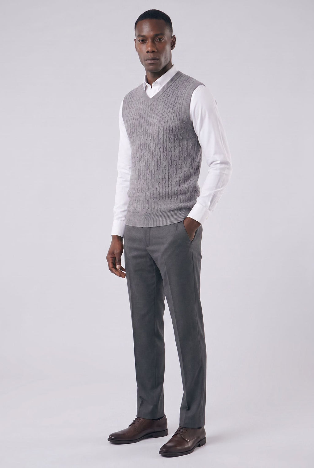 Men's V-neck Classic Knitted Waistcoat | Relvorn