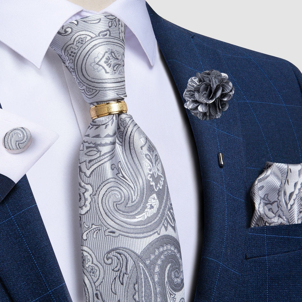 Men's Patterned Silk 1200 Thread Count Tie | Relvorn