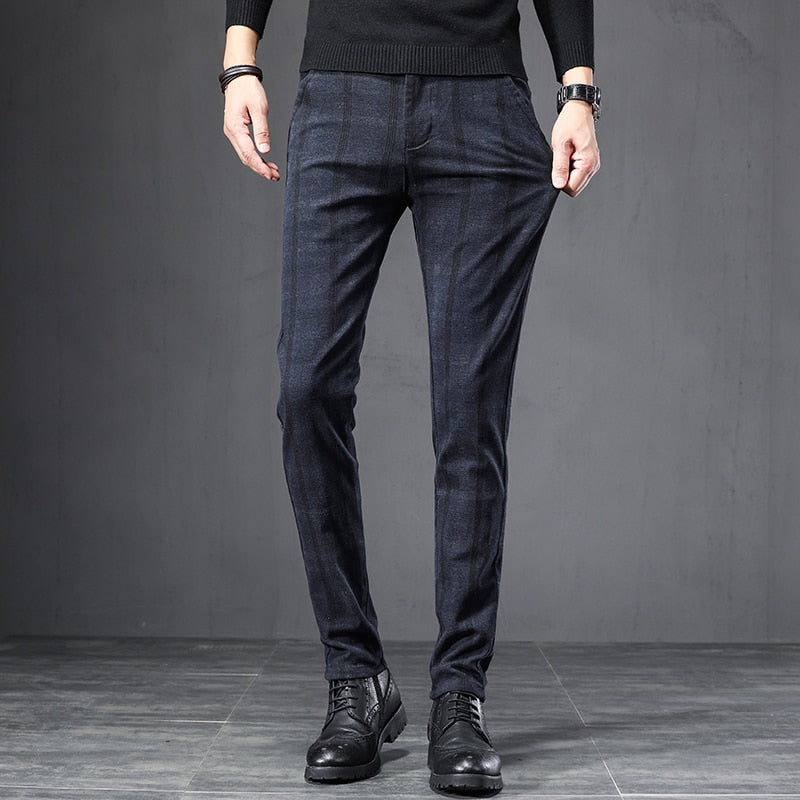 Men's Checked Tailored Trousers | Relvorn