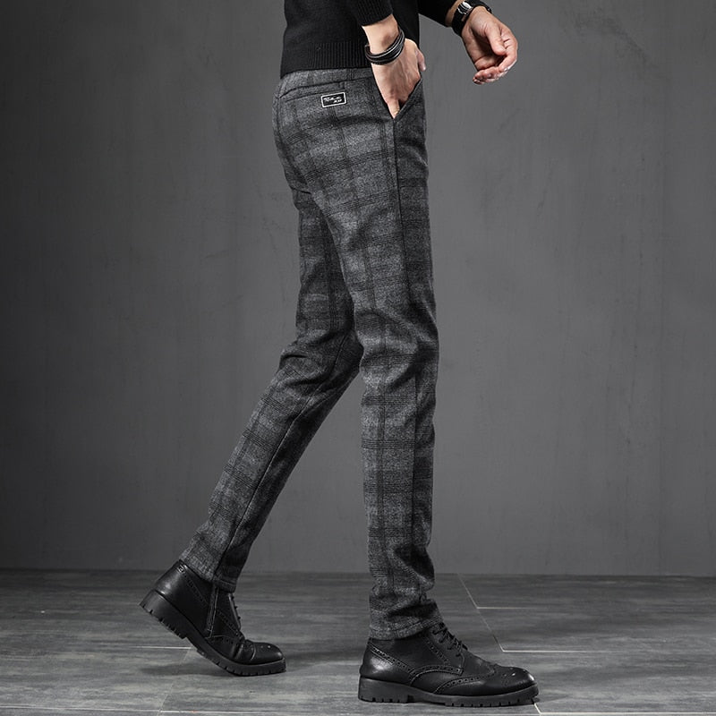 Men's Checked Tailored Trousers | Relvorn