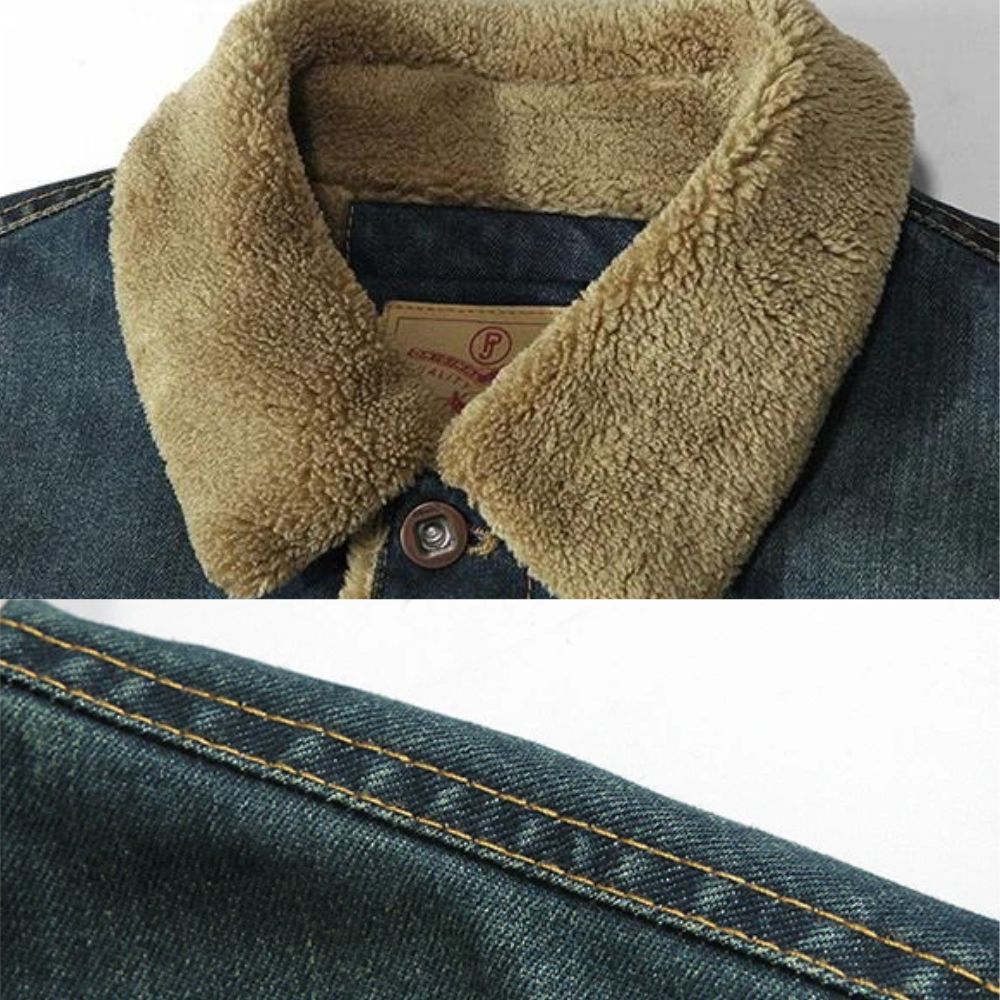 Men's Quilted Dracen Denim Jacket | Relvorn
