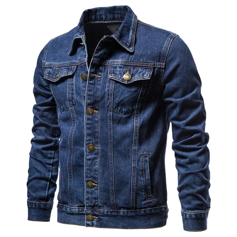 Men's Classic with Chest Pockets Denim Trucker Jacket | Relvorn