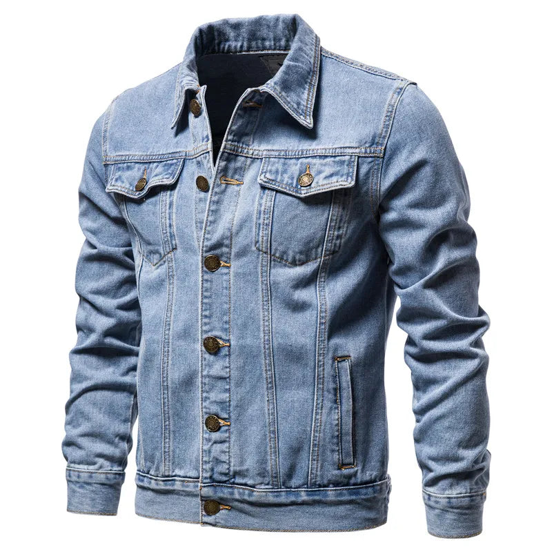 Men's Classic with Chest Pockets Denim Trucker Jacket | Relvorn
