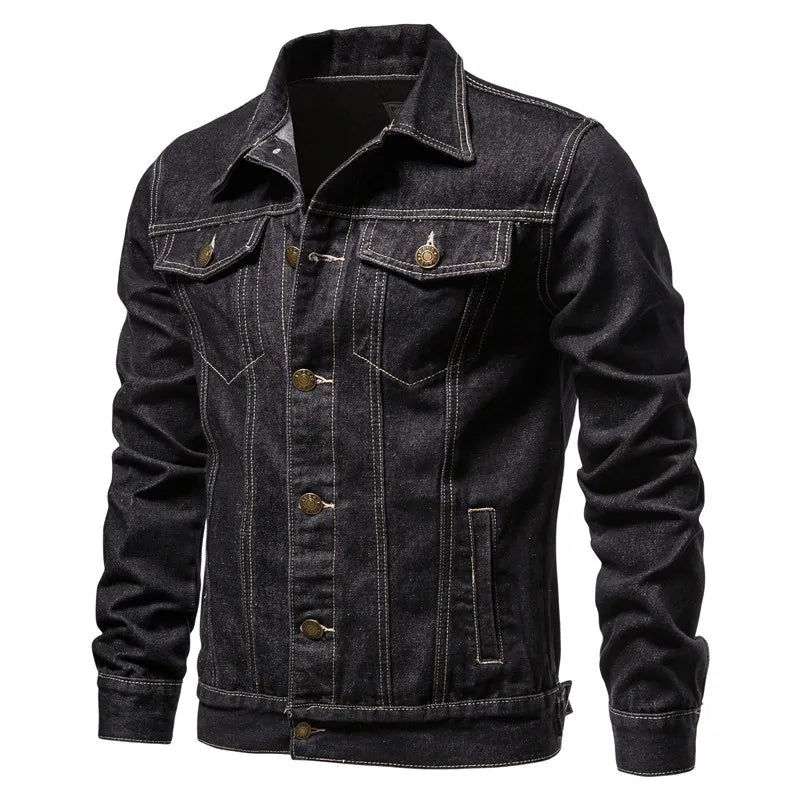 Men's Classic with Chest Pockets Denim Trucker Jacket | Relvorn