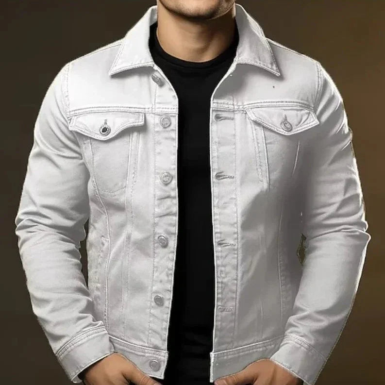 Men's Slim Fit Chest Pockets Denim Jacket | Relvorn