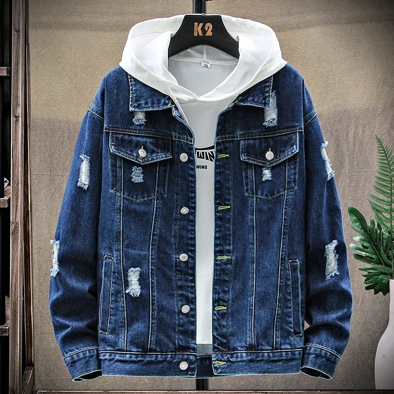 Men's Streetwear Denim Jacket | Relvorn