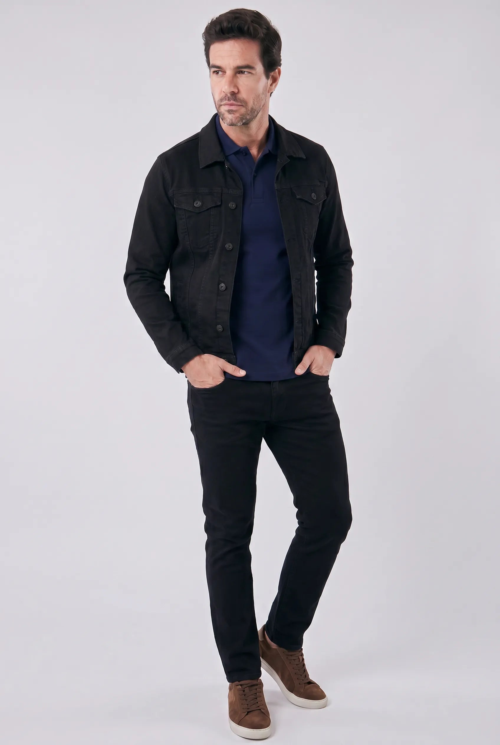 Men's Slim Fit Chest Pockets Denim Jacket | Relvorn