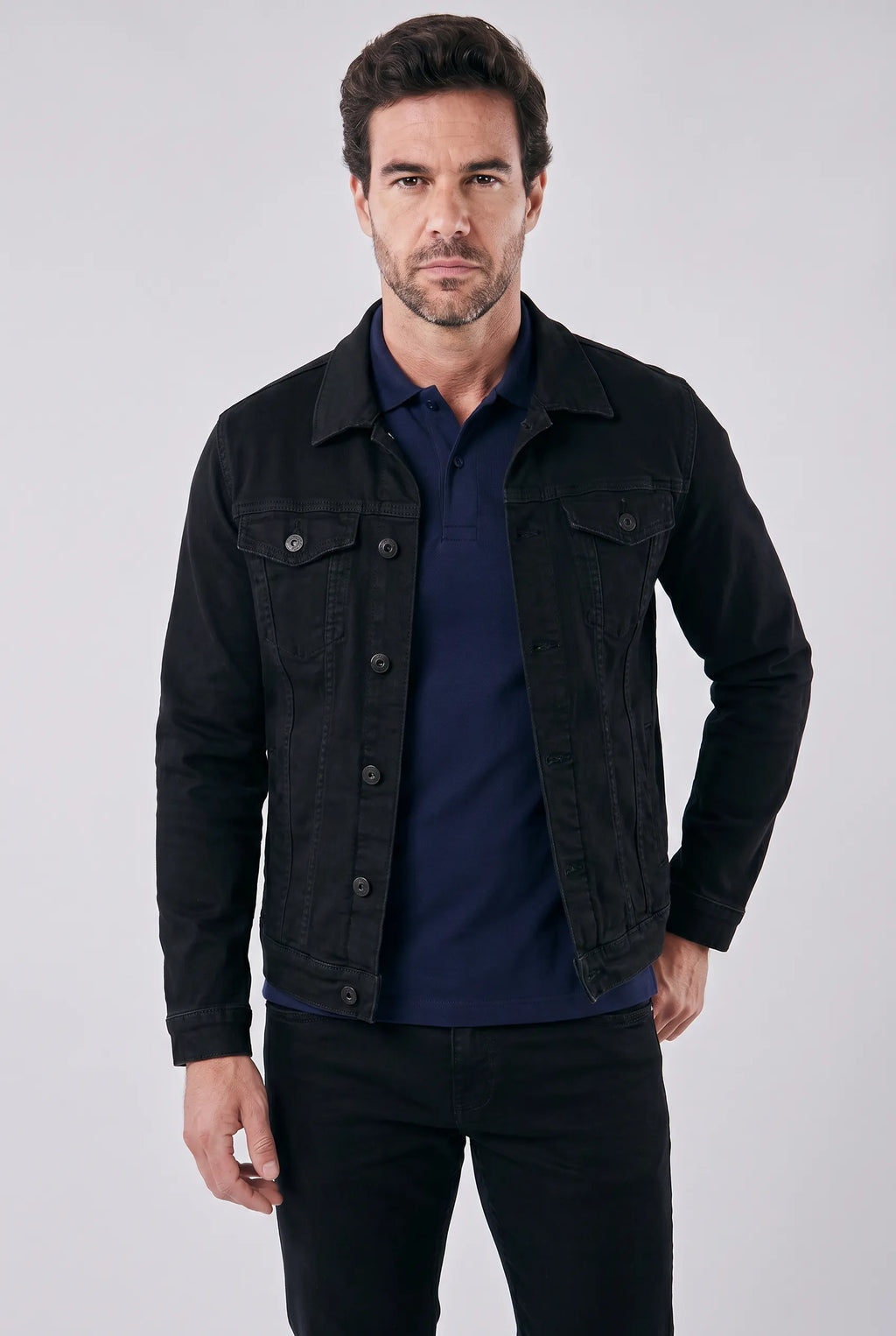 Men's Slim Fit Chest Pockets Denim Jacket | Relvorn