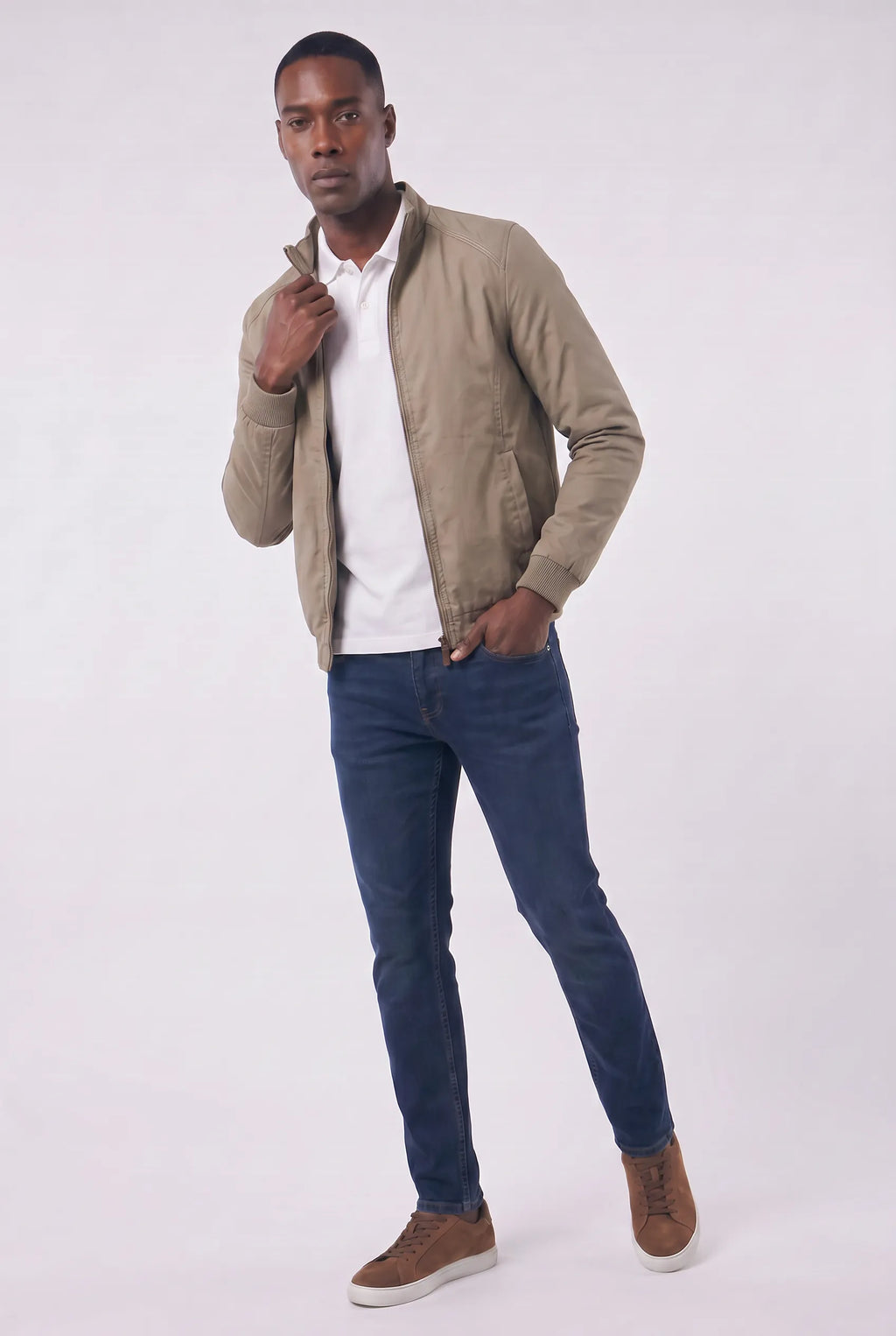 Men's Timeless Bomber Jacket with Structured Collar | Relvorn