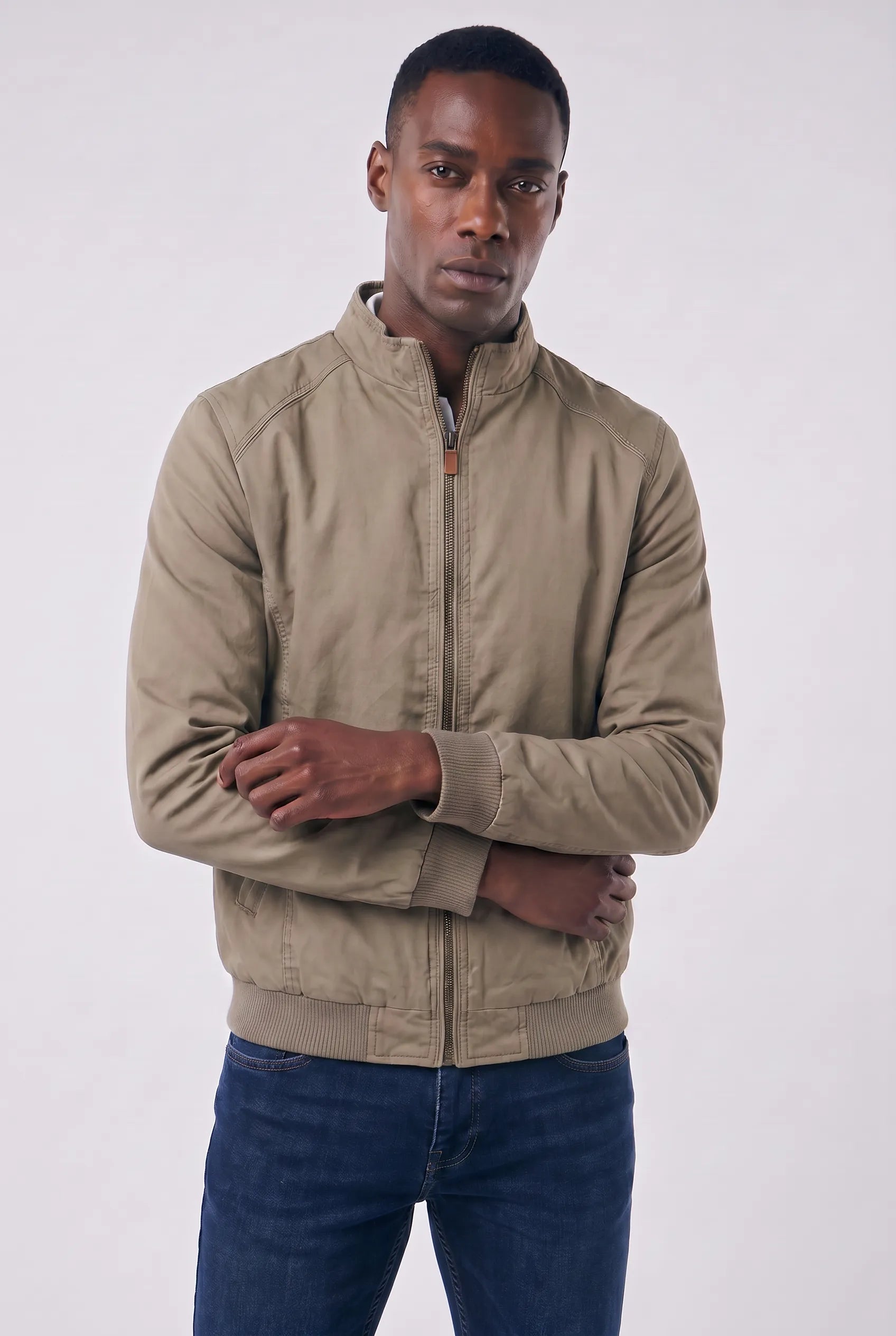 Men's Timeless Bomber Jacket with Structured Collar | Relvorn