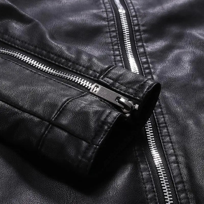 Men's Slim Fit Biker Leather Jacket | Relvorn