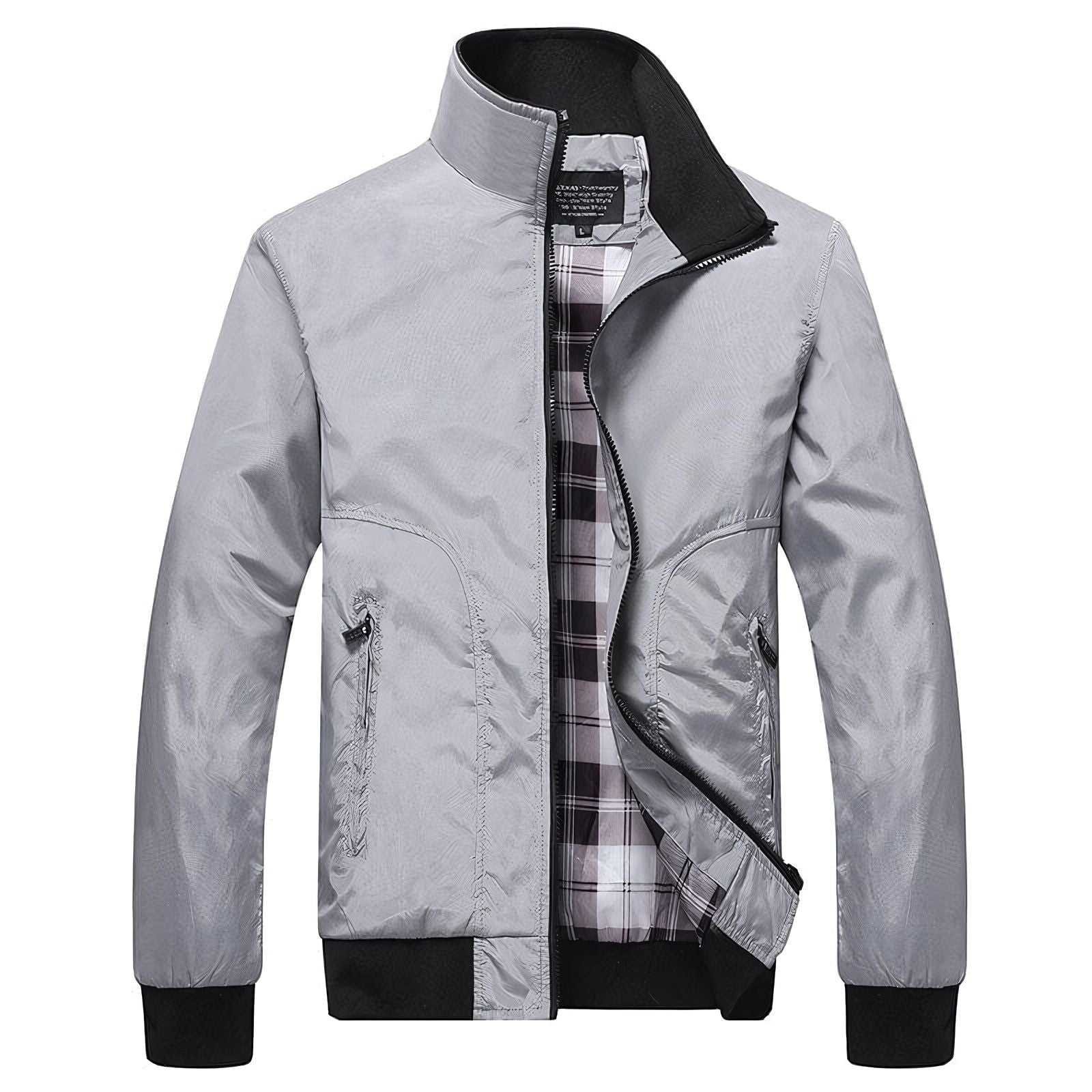 Men's Classic Checked Lining Bomber Jacket | Relvorn